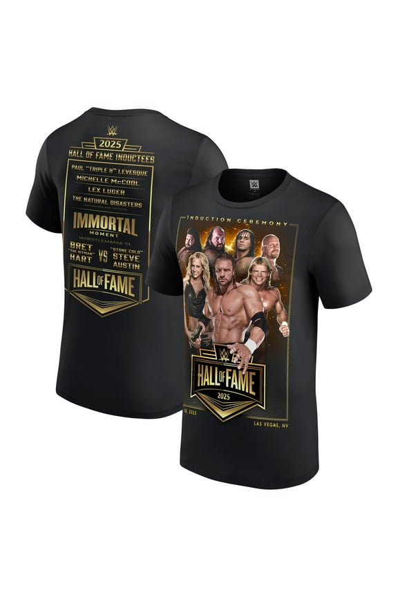 Men's WWE Hall of Fame 2025 Class T-Shirt - Black