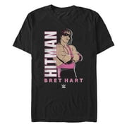 Mens WWE Hitman Bret Hart Graphic Tee Black Large