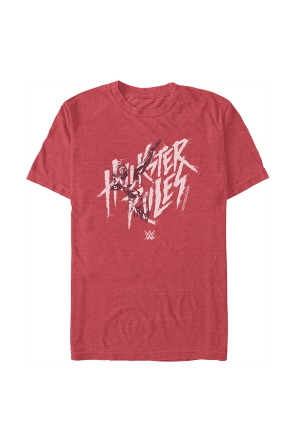 Men's WWE Hulk Hogan Hulkster Rules Graphic Tee Red Heather Large