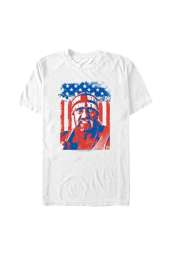 Men's WWE Hulk Logan Patriotic Flag Graphic T-Shirt