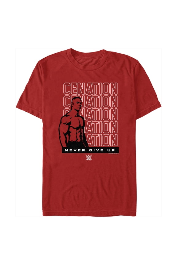 Men's WWE John Cena Cenation Graphic Tee Red Large