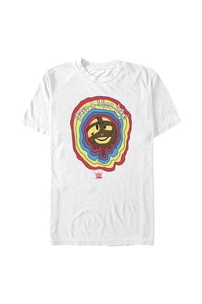 Men's WWE Mankind Have a Nice Day Rainbow Logo Graphic Tee White 3X Large