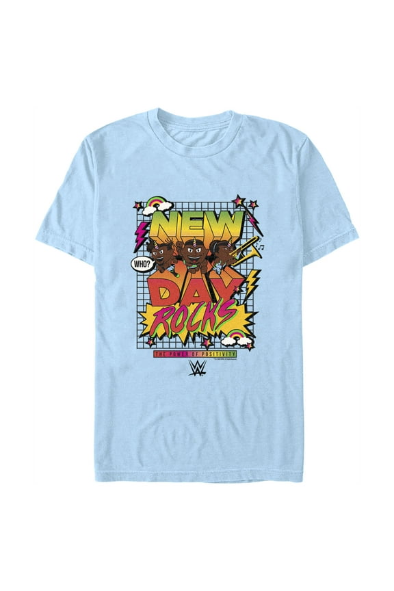 Men's WWE New Day Rocks Graphic Tee Light Blue 3X Large