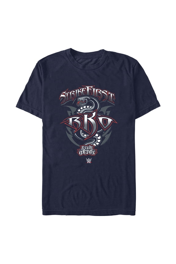Men's WWE Randy Orton Strikefirst RKO Graphic Tee Navy Blue 2X Large