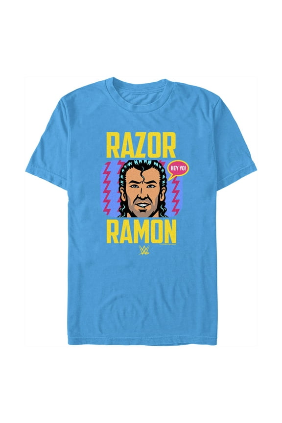Men's WWE Razor Ramon Comic Graphic Tee Turquoise X Large