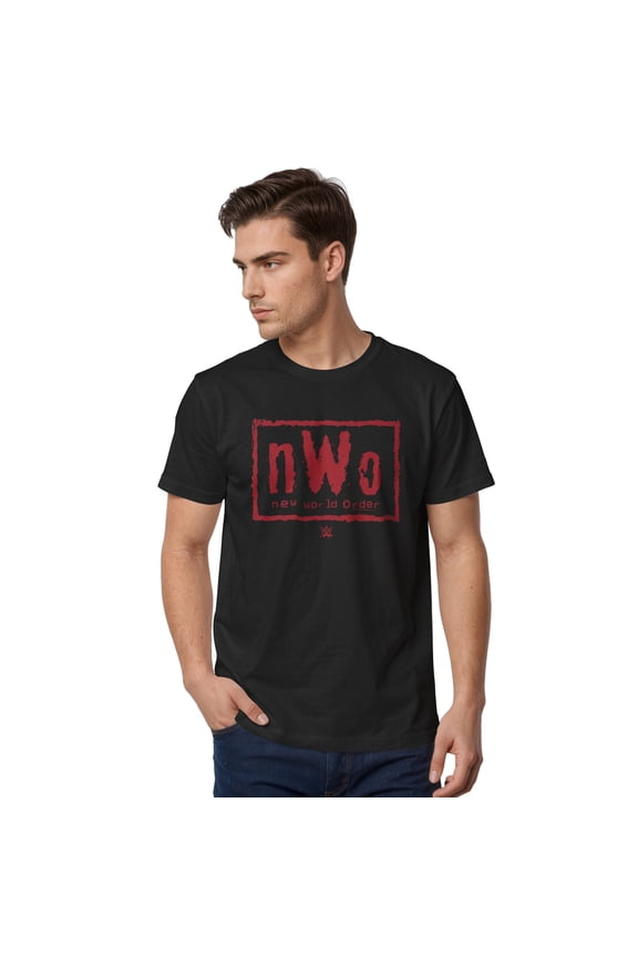Men's WWE Red Order Logo Graphic Tee Black X Large
