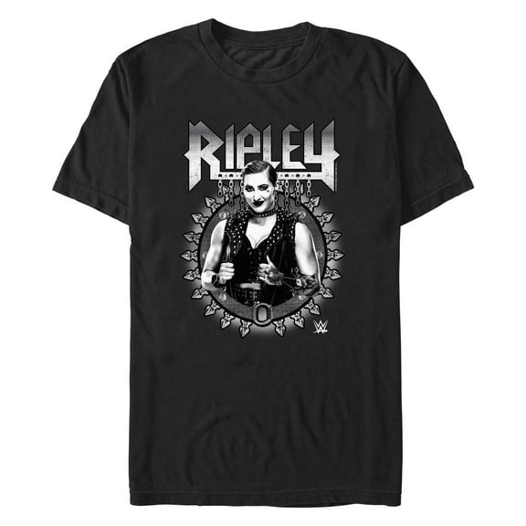 Men's WWE Ripley Black and White Photo Graphic Tee Black 2X Large