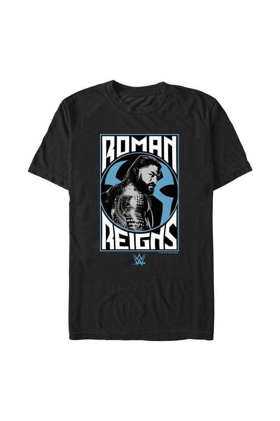 Men's WWE Roman Reigns Poster Graphic Tee Black Large