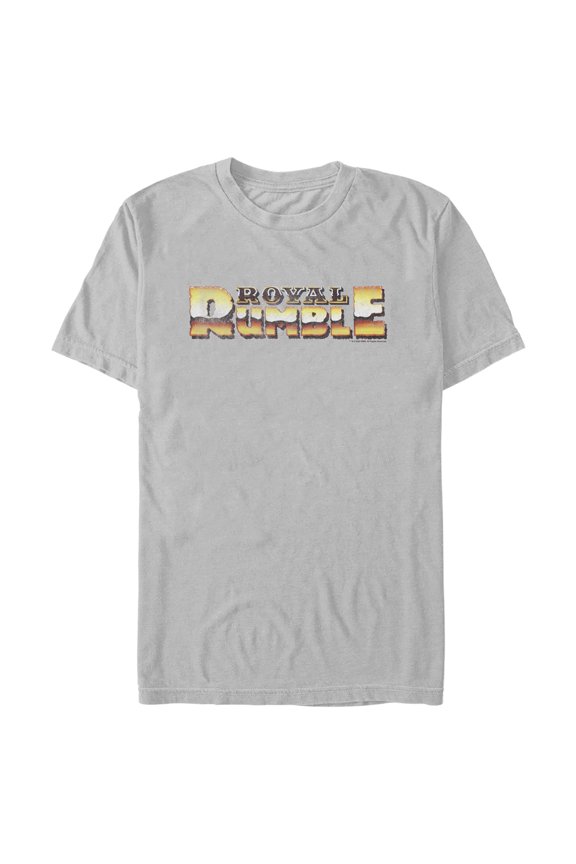 Men's WWE Royal Rumble Logo Graphic Tee Silver X Large