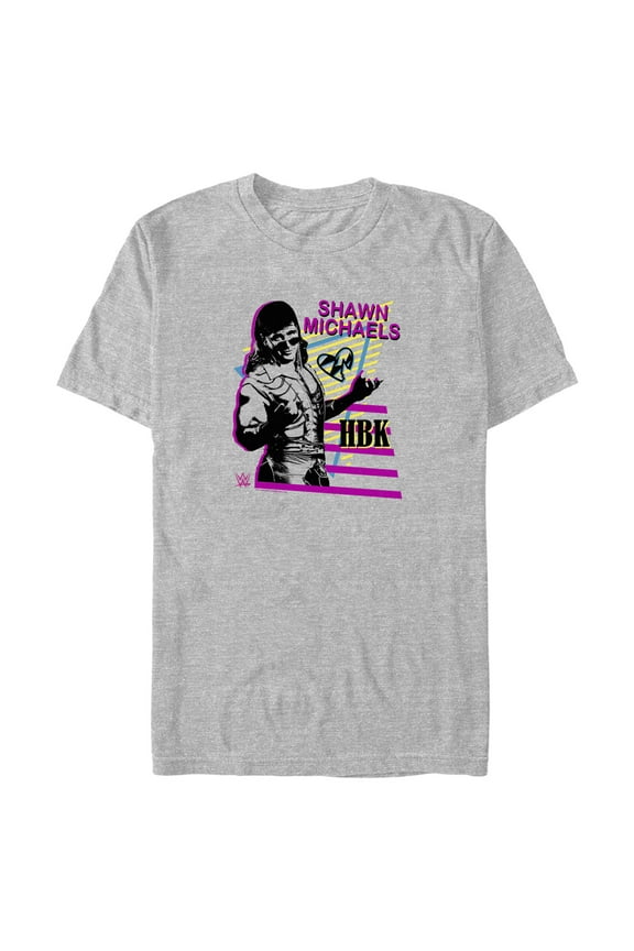 Men's WWE Shawn Michaels HBK Graphic Tee Athletic Heather Medium