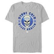 Men's WWE Stone Cold Steve Austin Texas Venom Logo Graphic Tee Silver Small
