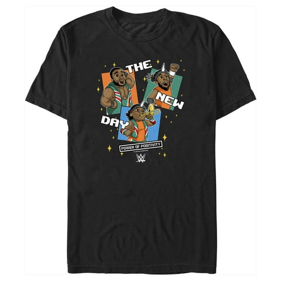 Men's WWE The New Day Animated Graphic Tee Black Large