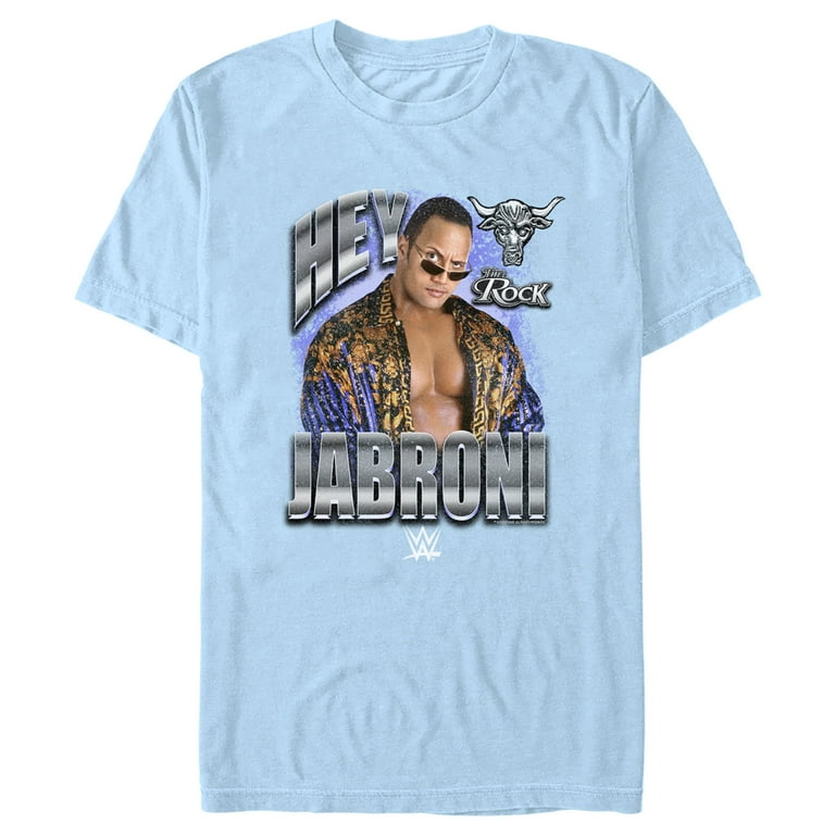 Men's WWE The Rock Hey Jabroni Graphic Tee Light Blue 2X Large