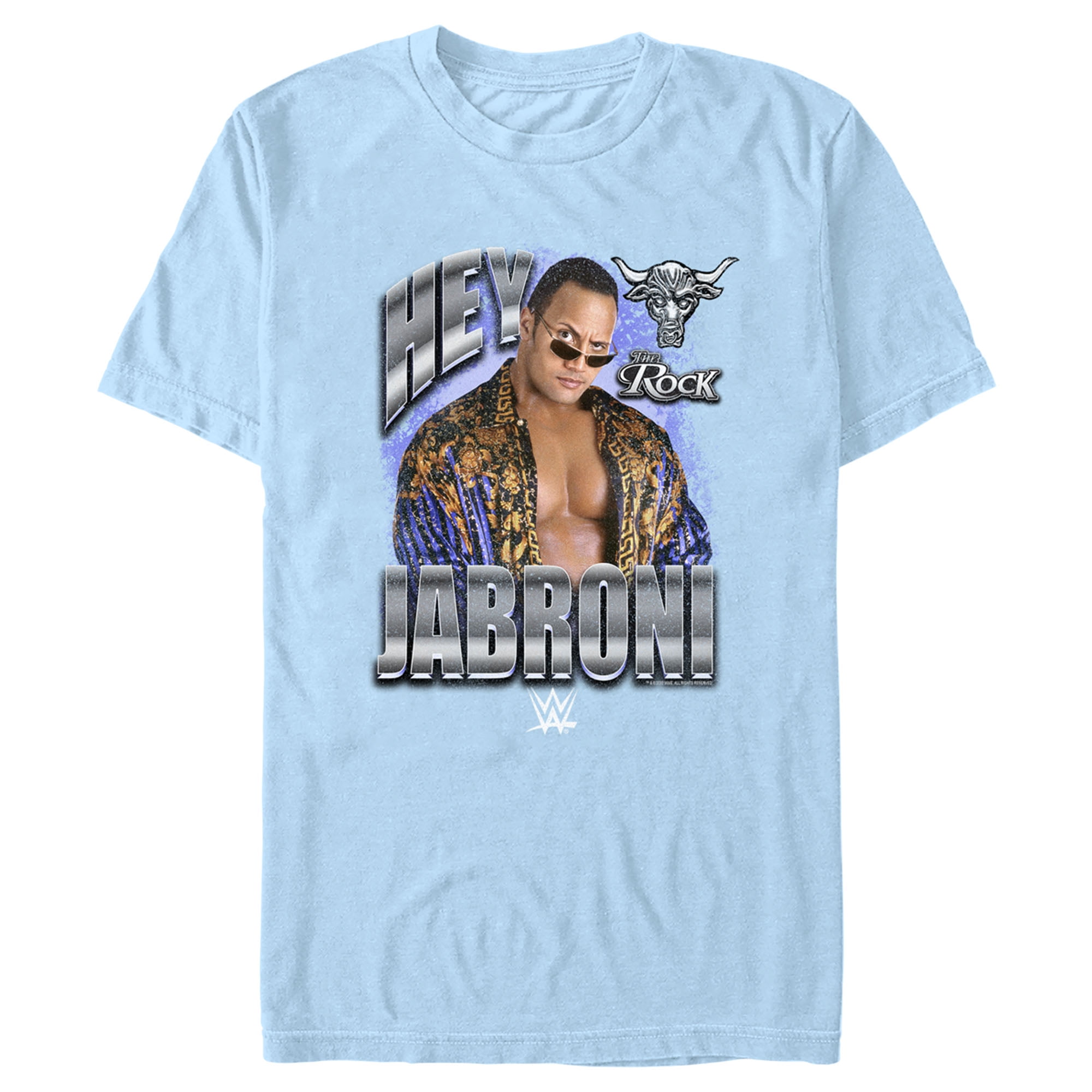 Men's WWE The Rock Hey Jabroni Graphic Tee Light Blue 3X Large