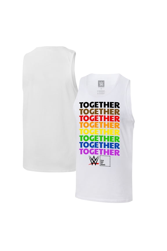 Men's WWE Together Pride Tank Top - White