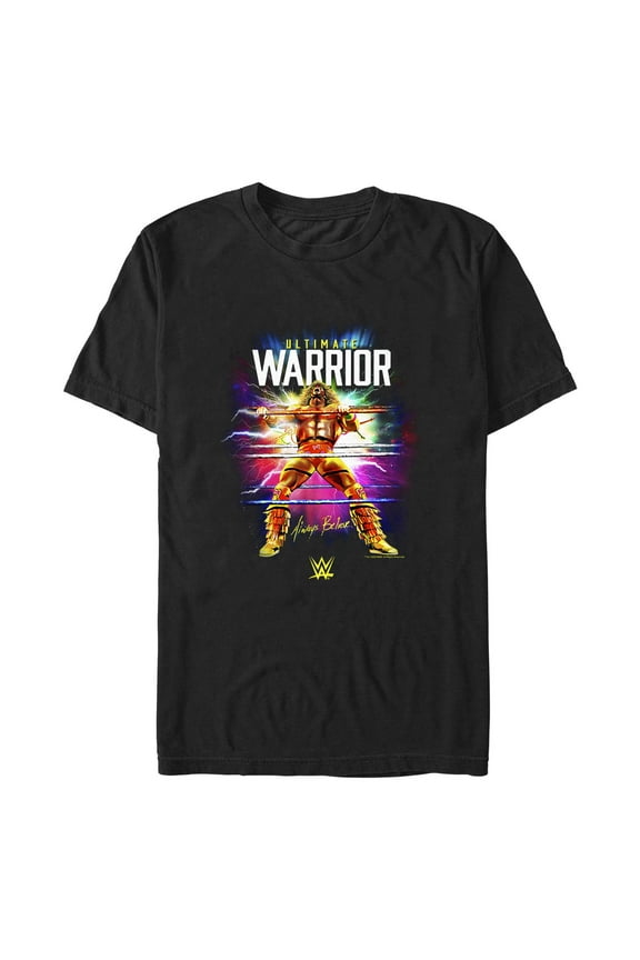 Men's WWE Ultimate Warrior Always Believe Electric Ropes  Graphic Tee Black 2X Large