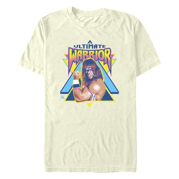 Men's WWE Ultimate Warrior Photo Graphic Tee Beige Large