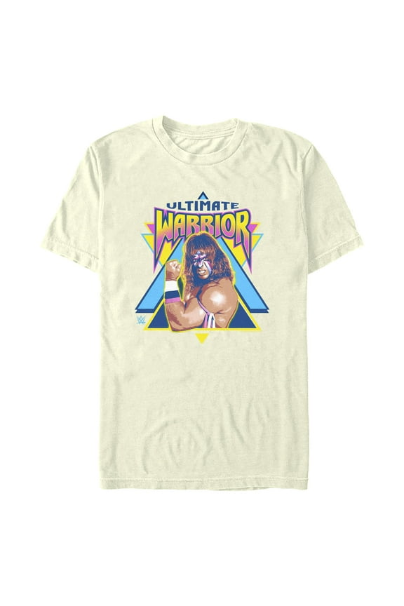 Men's WWE Ultimate Warrior Photo Graphic Tee Beige Medium