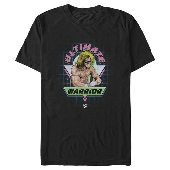 Men's WWE Ultimate Warrior Retro Logo Graphic Tee Black Small