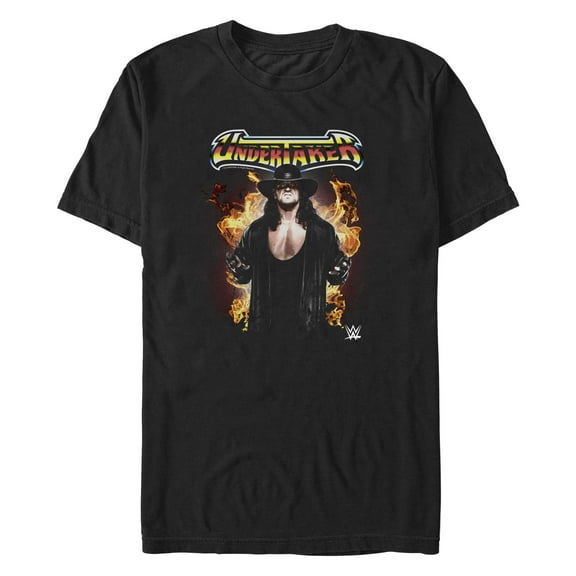 Men's WWE Undertaker Flames  Graphic Tee Black Medium