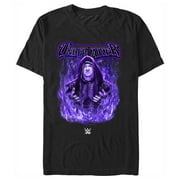 Mens WWE Undertaker Purple Flames Graphic Tee Black X Large