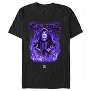 Men's WWE Undertaker Purple Flames  Graphic Tee Black X Large