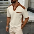 thumbnail image 1 of Men’s Waffle Henley Shirts, Long Sleeve Button Tops V-Neck Sports Casual Basic T-Shirts Lightweight Knit Pullover Khaki S, 1 of 9