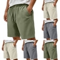 thumbnail image 1 of Men's Waffle Knit Casual Bermuda Shorts 8" Inseam Quick Dry Workout Short Pants Textured Performance Breathable Summer Beach Vacation Shorts with Pockets, Elastic Waist, 1 of 9