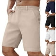 thumbnail image 1 of Men's Waffle Knit Golf Shorts 9" Inseam Flat Front Short Pants, Summer Quick Dry Performance Business Casual Workwear with Belt Loops, Above Knee Length, 1 of 6