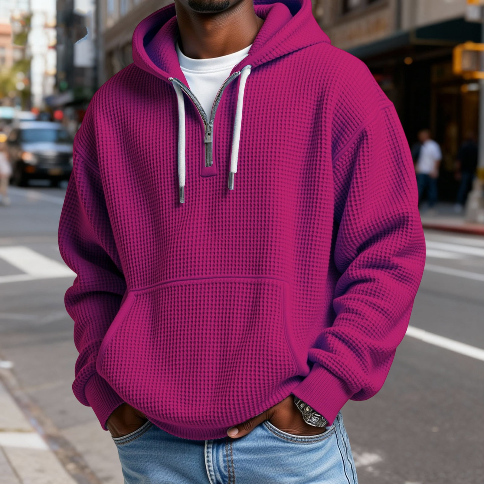 Men-s-Waffle-Knit-Quarter-Zip-