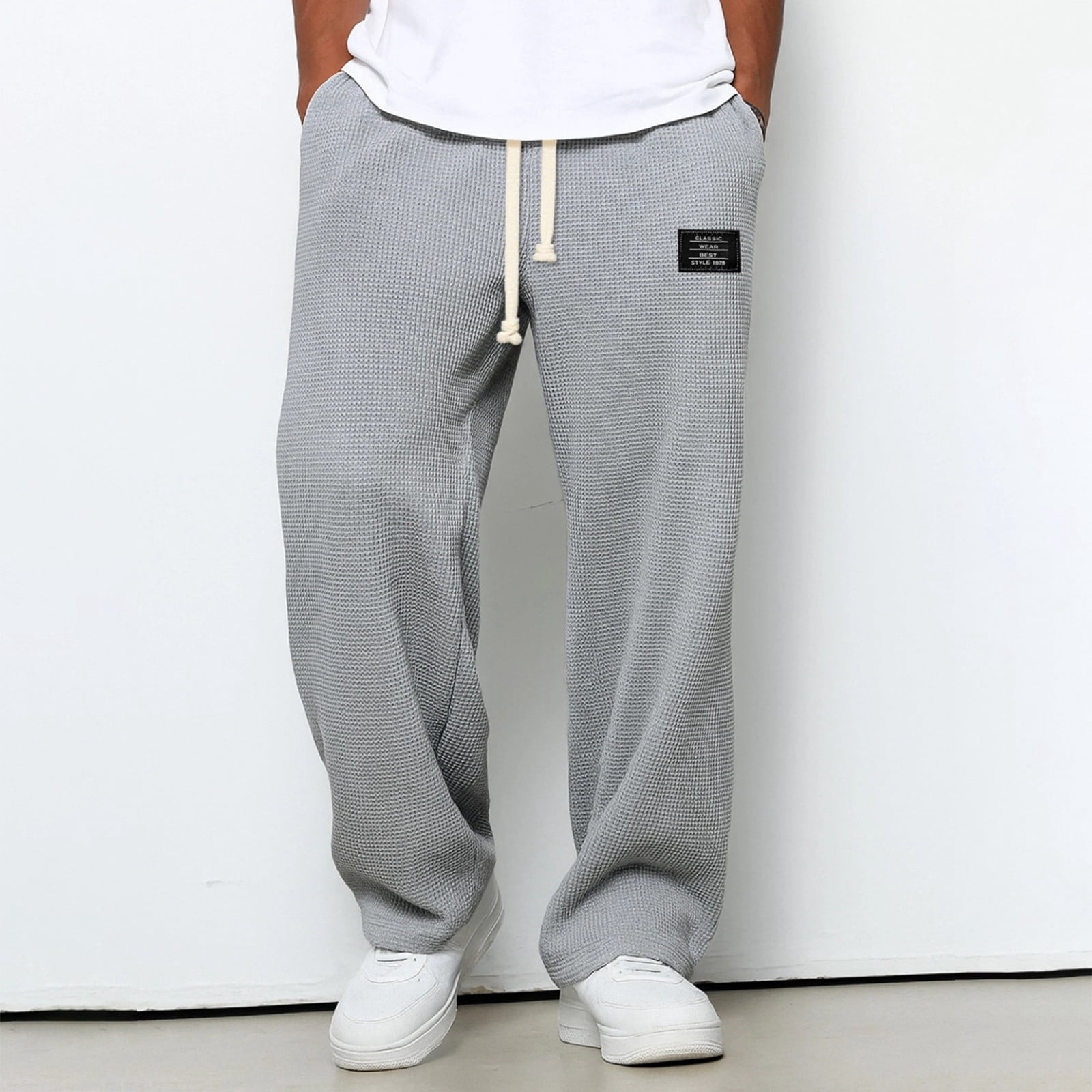 Men-s-Waffle-Knit-Straight-Leg