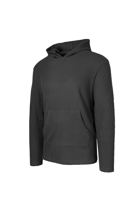 Men's Waffle Knit Thermal Pullover Hoodie (S-3XL)