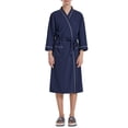 thumbnail image 1 of Men’s Waffle Robe, 3/4 Sleeve Lightweight Bathrobe for Men, Breathable Kimono Spa Robe Hotel Lounge Shower Robe for Home Travel Resort,L-XL Navy Blue, 1 of 7