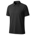 thumbnail image 1 of Men's Waffle Textured Polo Shirts Summer Short Sleeve Button Golf Shirt Stretch Moisture Wicking Performance Tee Collared Top, 1 of 6