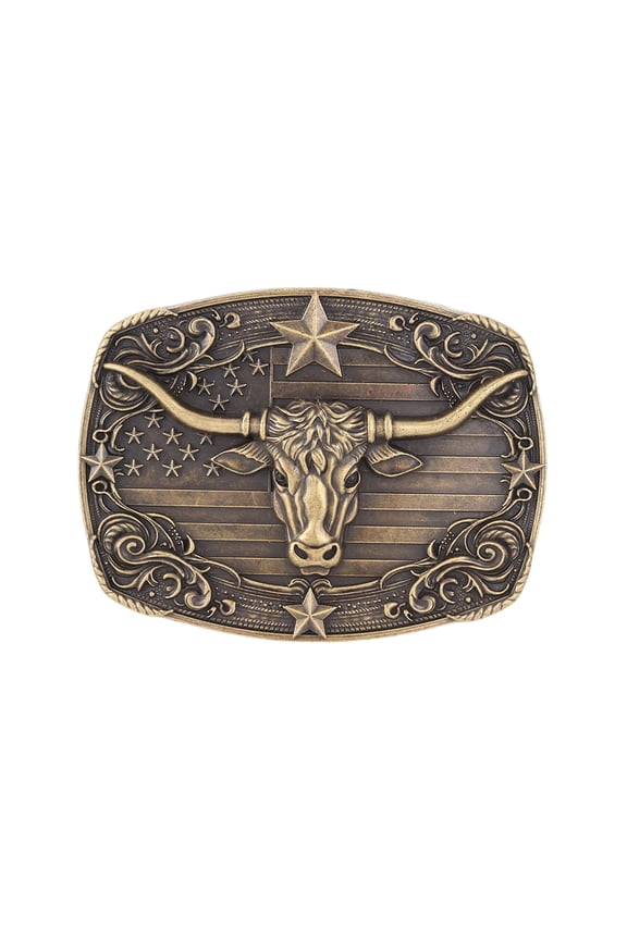 Mens Waist Belt Buckle Engraved Bullhead Belt Metal Buckle Waistband Accessory Western Belt Fastener Clasp Buckle
