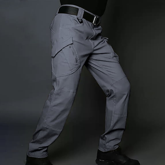 Men's Walking Outdoor Cargo Pants Multi-Pocket Stretch Durable Relaxed Fit Bottoms