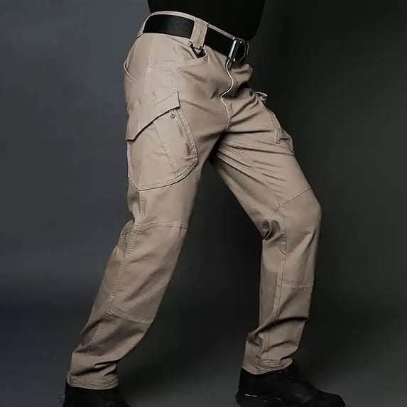 Men's Walking Outdoor Cargo Pants Multi-Pocket Stretch Durable Relaxed Fit Bottoms