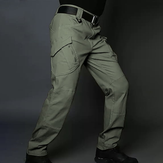 Men's Walking Outdoor Cargo Pants Multi-Pocket Stretch Durable Relaxed Fit Bottoms