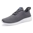thumbnail image 1 of Men's Walking Shoes Ultra Lightweight Breathable Running Shoes Non Slip Athletic Fashion Sneakers Grey Size 9.5, 1 of 1