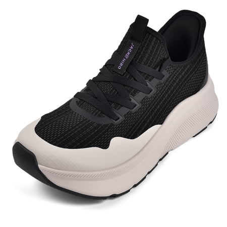 Men's Walking Shoes Wide Toe Box Slip-On with Arch Support, Breathable Knit Athletic Shoes Zero Drop Comfortable Shoes