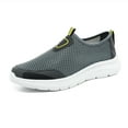 thumbnail image 1 of Men's Walking Slip-On Shoes Mesh Comfortable Lightweight Casual Sneakers Breathable Walking Non Slip Leisure Loafers Gray 10 US, 1 of 7