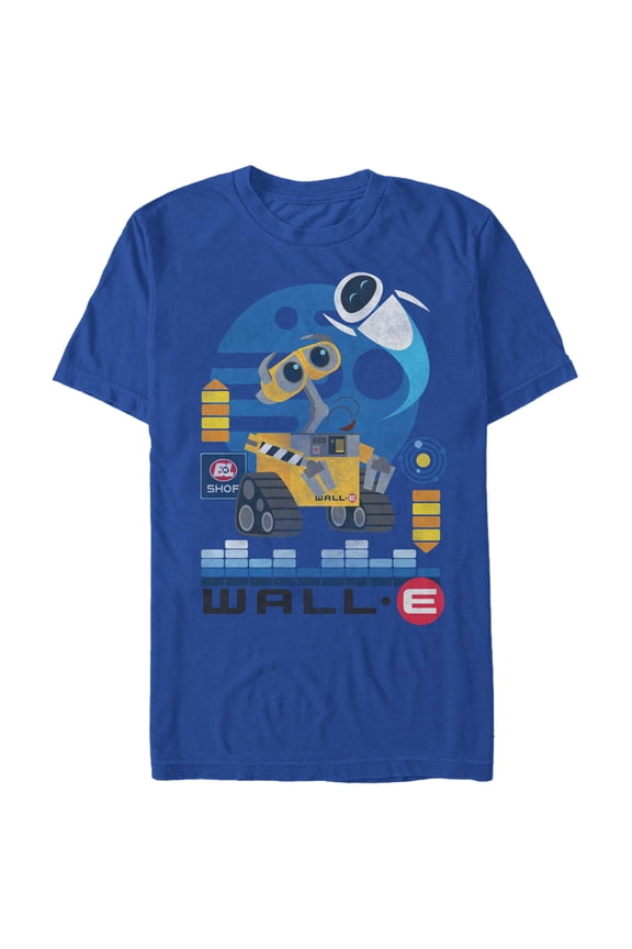 Men's Wall-E EVE Flight  Graphic Tee Royal Blue Medium