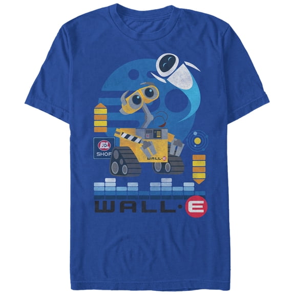 Men's Wall-E EVE Flight Graphic Tee Royal Blue X Large