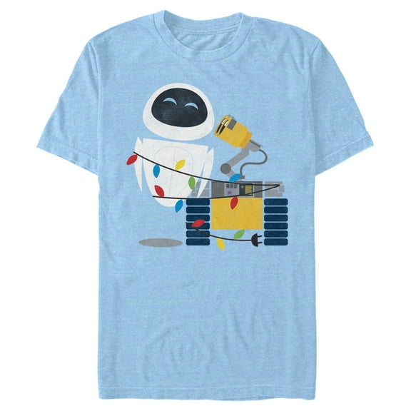 Men's Wall-E Eve Christmas Lights  Graphic T-Shirt