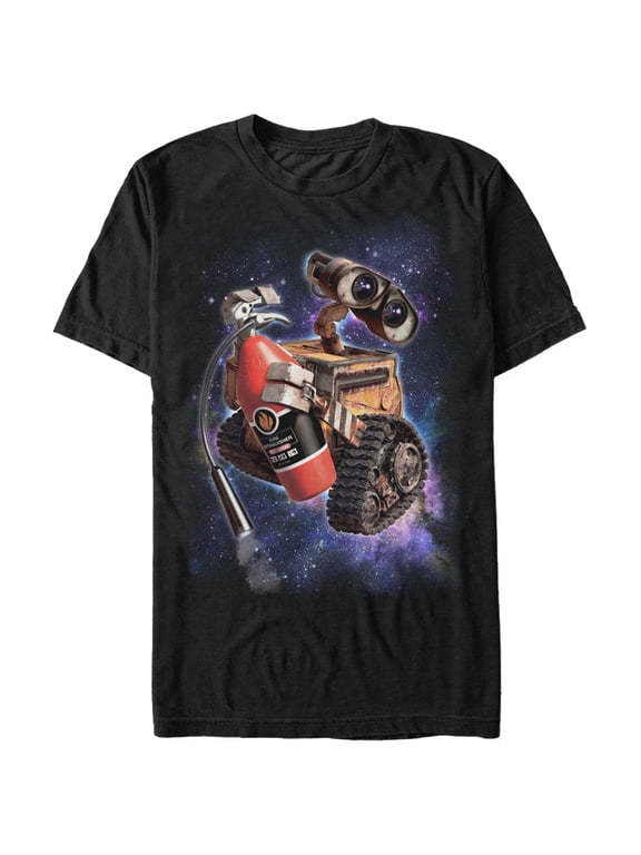 Men's Wall-E Fire Extinguisher Space Graphic Tee Black Small