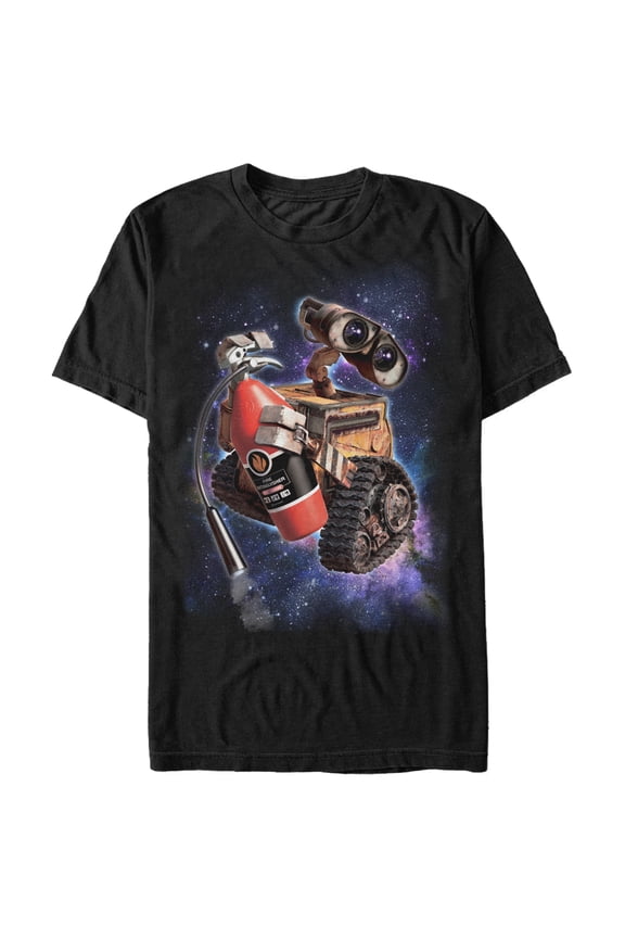 Men's Wall-E Fire Extinguisher Space Graphic Tee Black X Large