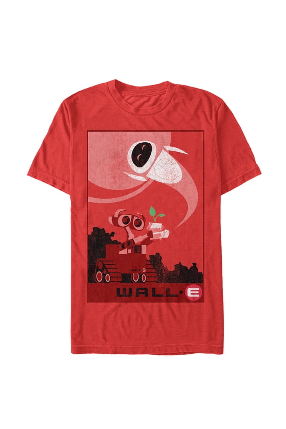 Men's Wall-E Nature Prevails Graphic Tee Red Medium