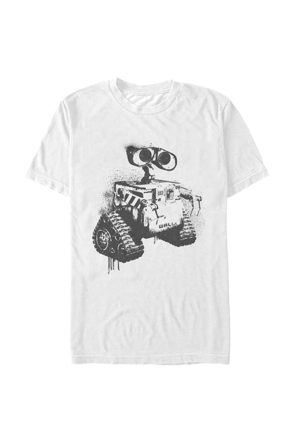 Men's Wall-E Spray Paint Art Graphic Tee White X Large