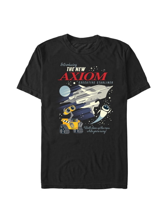 Men's Wall-E The New Axiom Poster Graphic T-Shirt