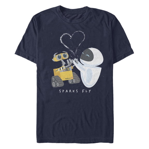 Men's Wall-E Valentine's Day EVE Sparks Fly Graphic T-Shirt